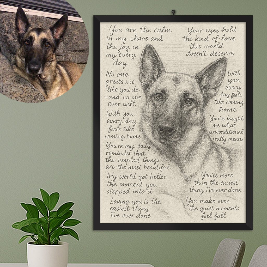 Love letter portrait - FlowerPup