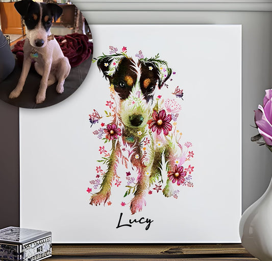 Flowerpup Custom Pet Portrait - FlowerPup
