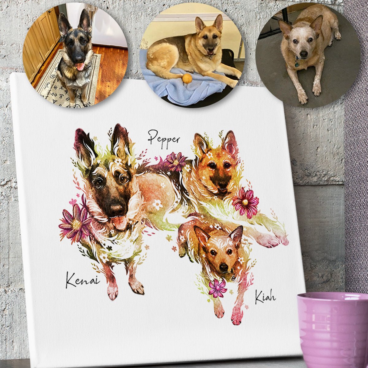 Flowerpup Custom Pet Portrait - FlowerPup
