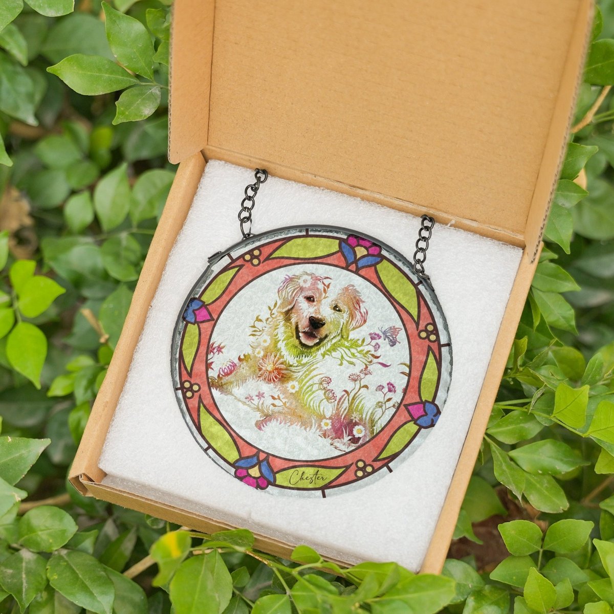 Flowerpup Stained Glass Portrait - FlowerPup