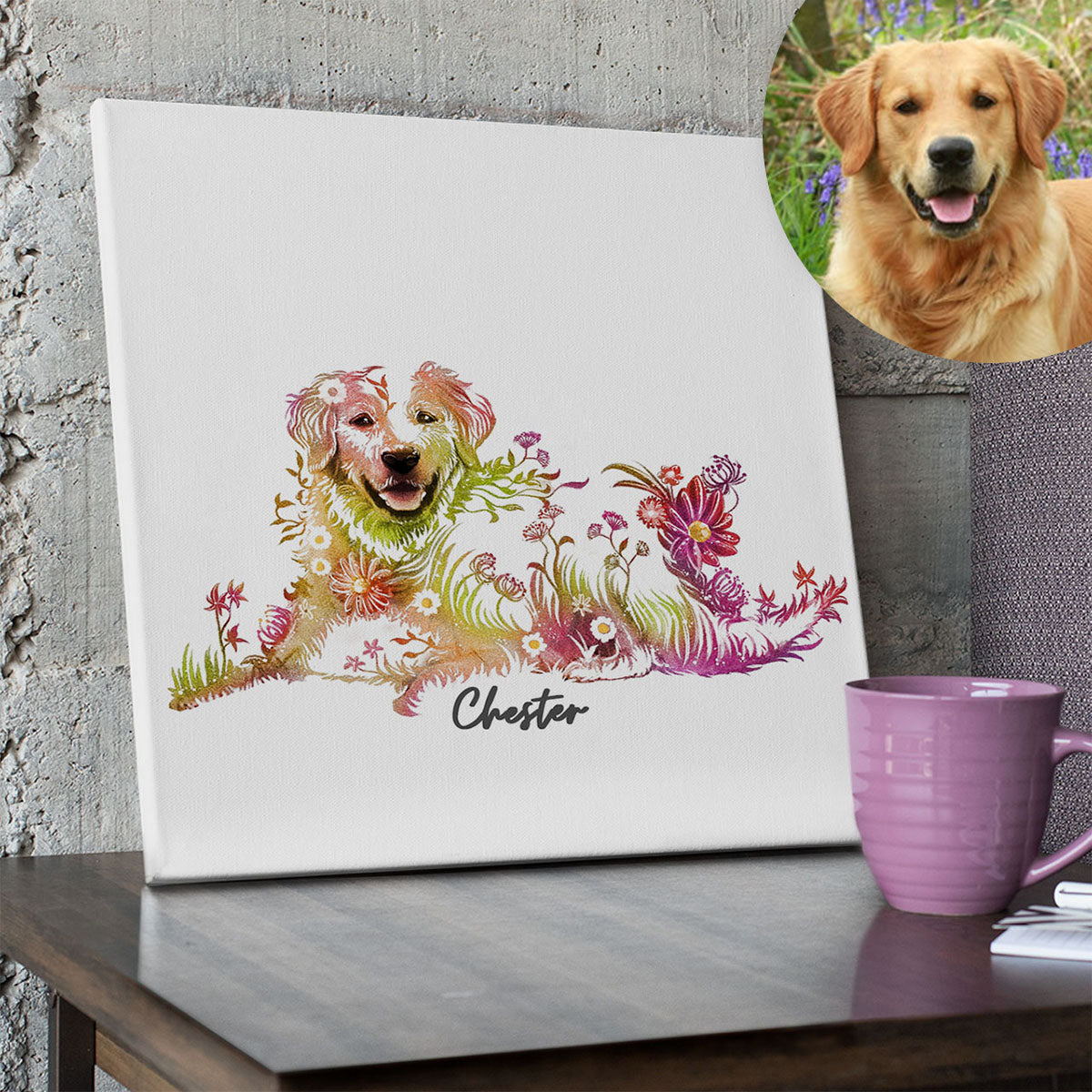 Flowerpup Custom Pet Portrait (Humans too!)