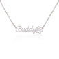 Customizable Name Necklace + Paw Print - FlowerPup