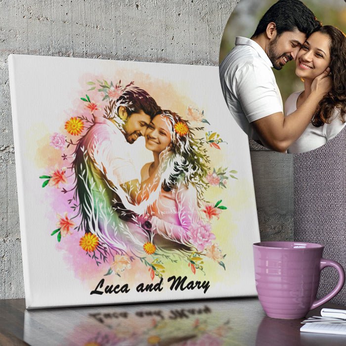 Flower style family portrait - FlowerPup