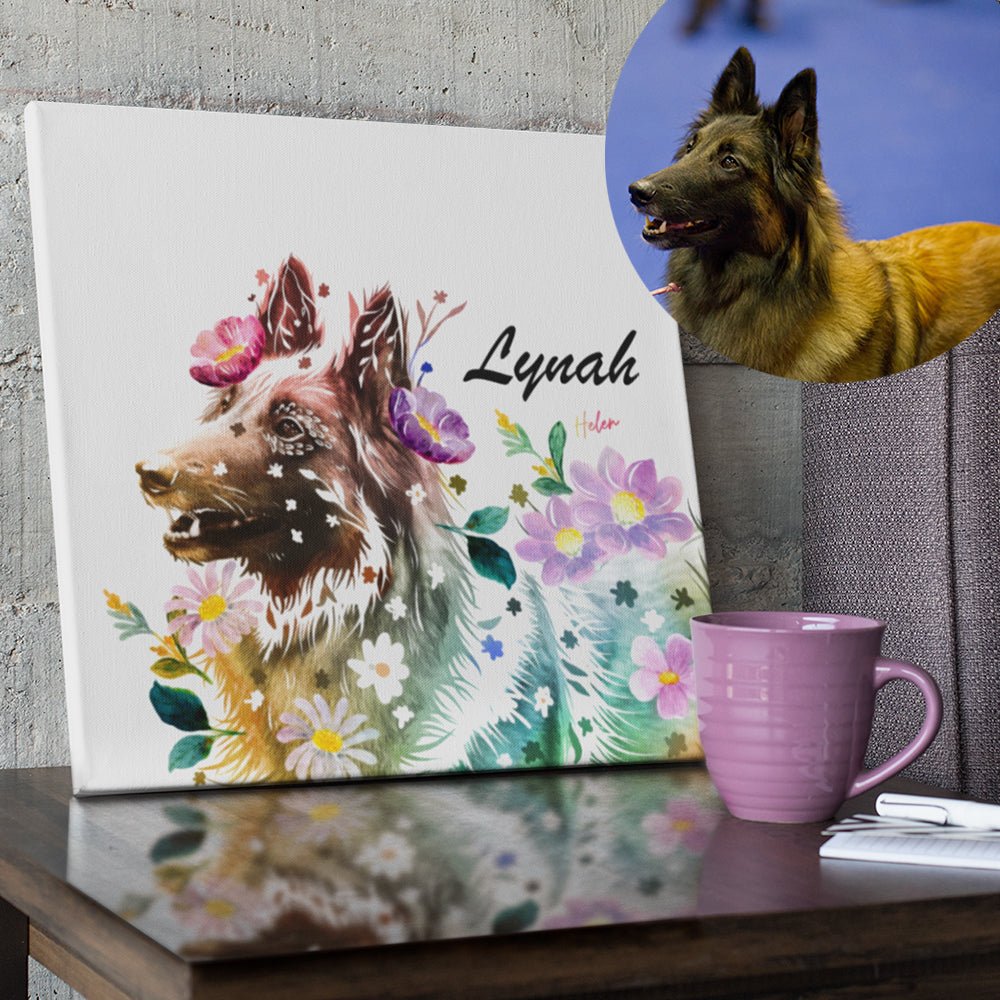 Flowerpup custom pet portrait - FlowerPup