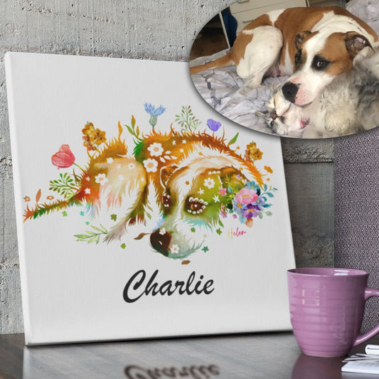 4 Good Reasons to gift pet portraits on canvas - FlowerPup