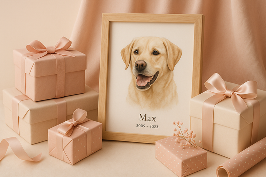 personalized pet memorial portrait Heartfelt Dead Dog Gifts for Grieving Pet Owners