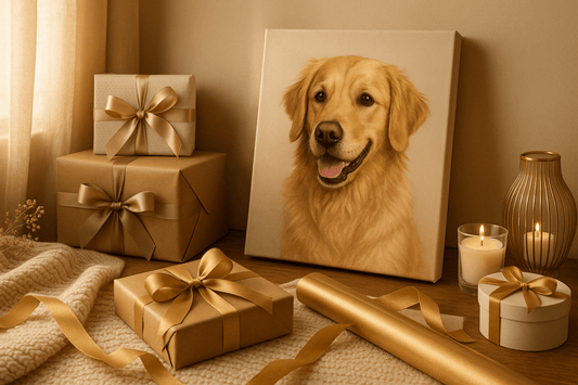 Finding Comfort with Pet Portraits Canvas - FlowerPup