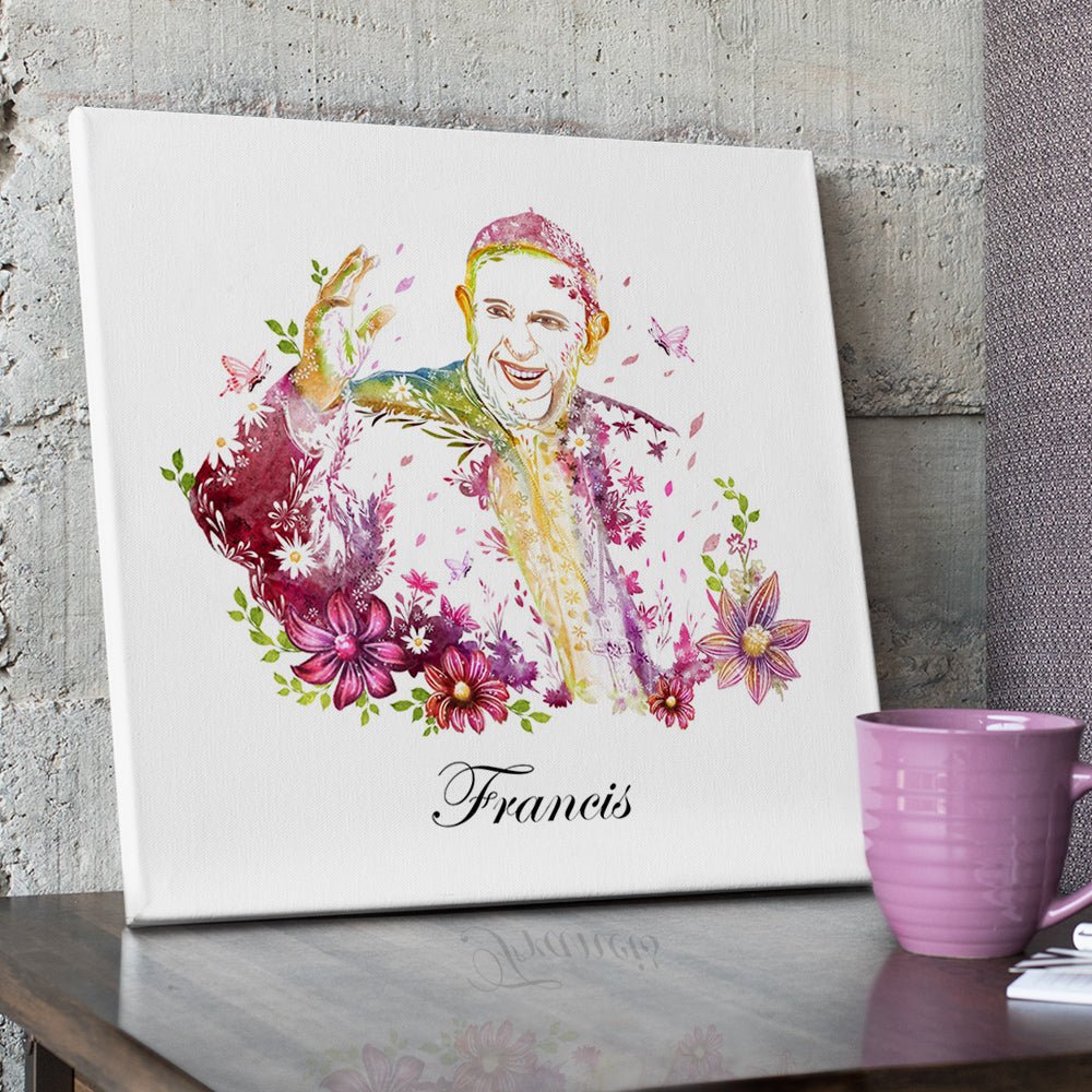 Francis Pope Flower Portrait - Limited Edition 10pcs available - FlowerPup