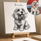 Handrawn Lines Portrait - FlowerPup