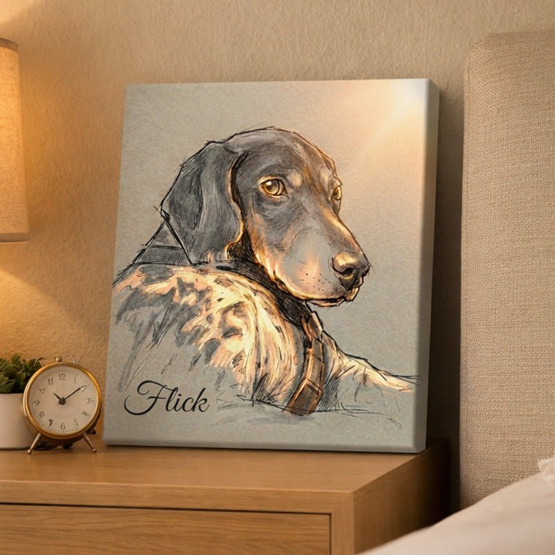 Holy Light Pet Portrait - FlowerPup