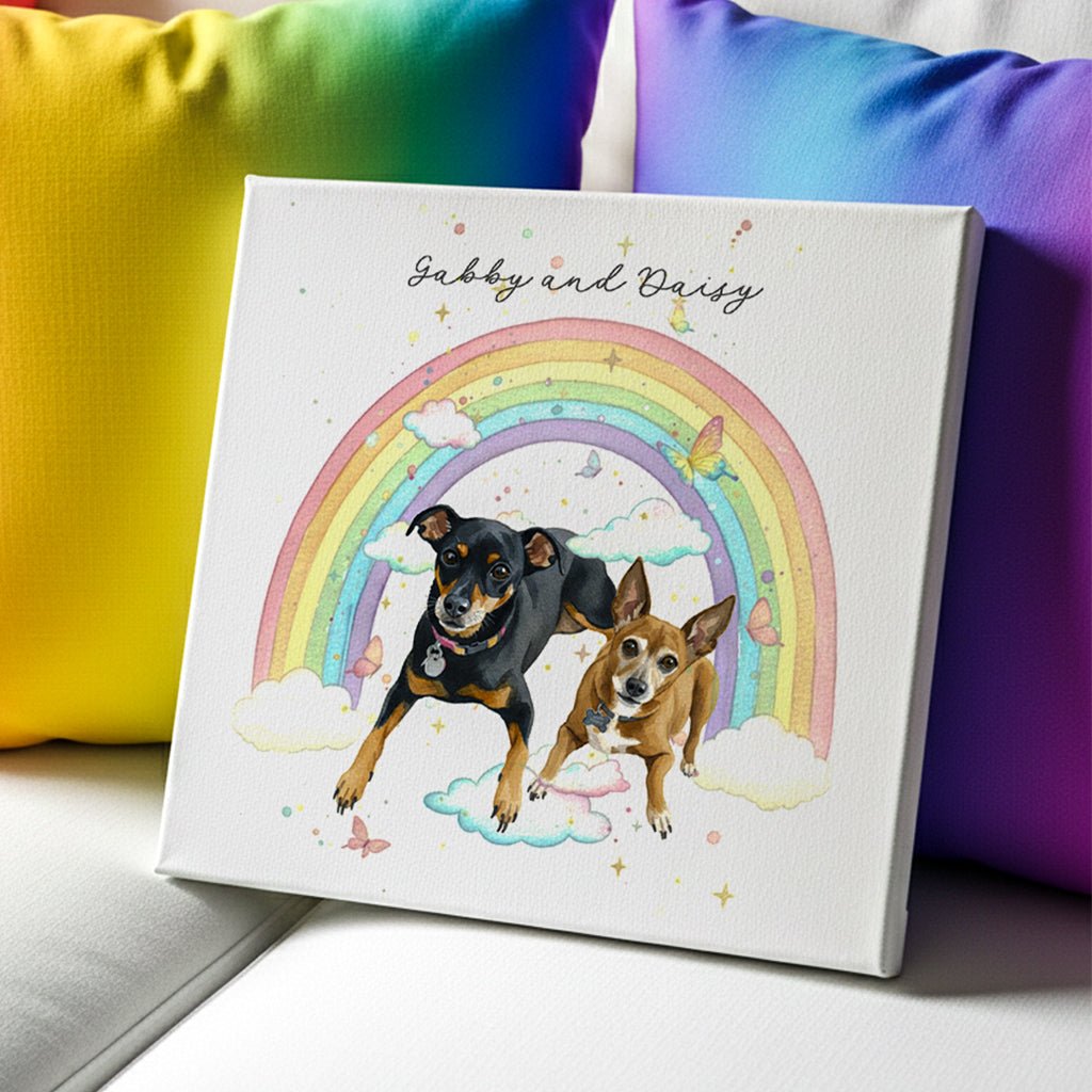 Rainbow Custom Pet Portrait - FlowerPup