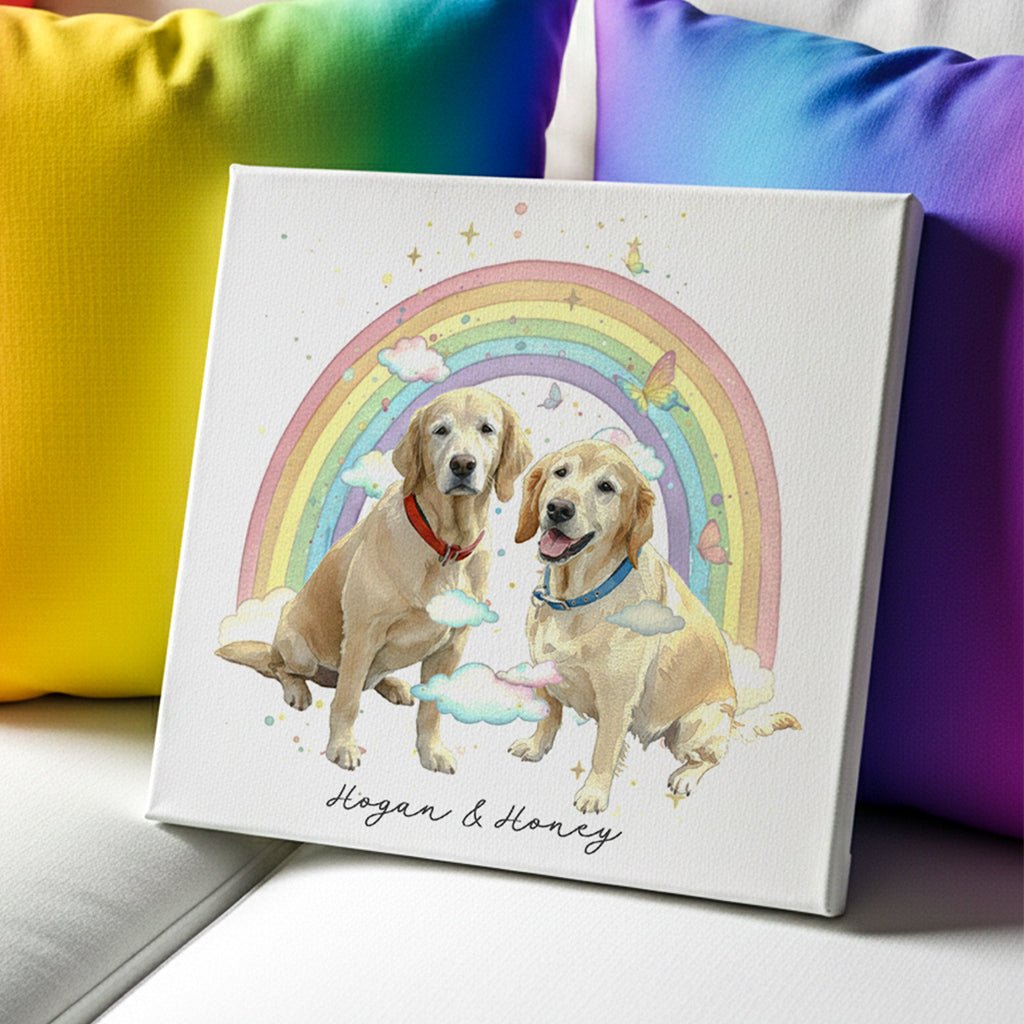 Rainbow Custom Pet Portrait - FlowerPup