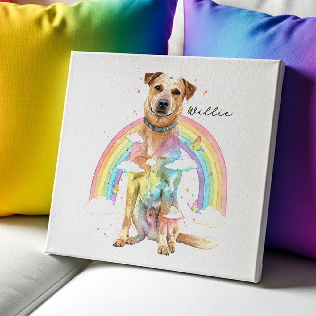 Rainbow Custom Pet Portrait - FlowerPup