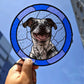 Stained Glass pet portrait - FlowerPup