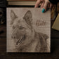 'Wood' custom pet portrait