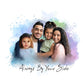Add deceased loved one to photo custom portrait - FlowerPup