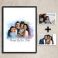 Add deceased loved one to photo custom portrait - FlowerPup
