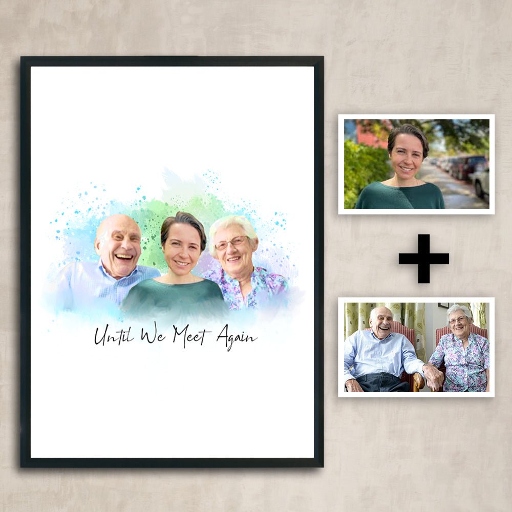 Add deceased loved one to photo custom portrait - FlowerPup