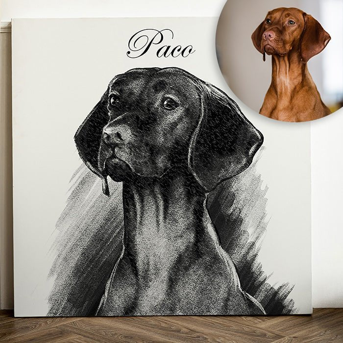 Charcoal Art Pet Portraits - FlowerPup