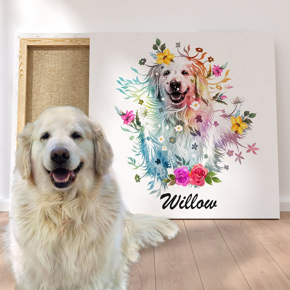 Flowerpup custom pet portrait - FlowerPup