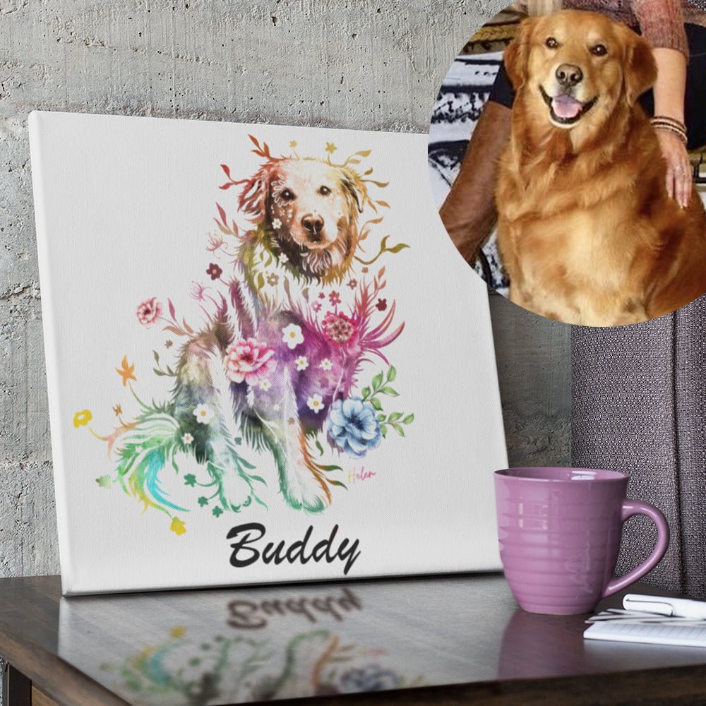 Flowerpup custom pet portrait - FlowerPup