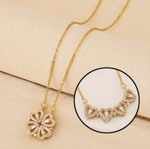 Heart Clover Necklace - FlowerPup