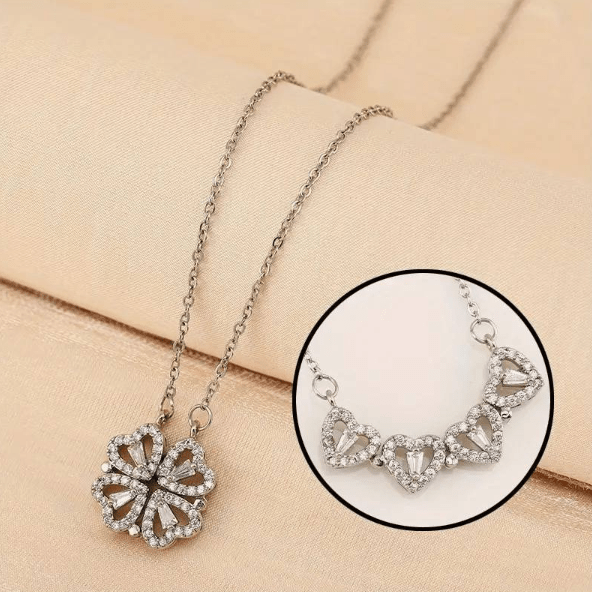 Heart discount clover necklace