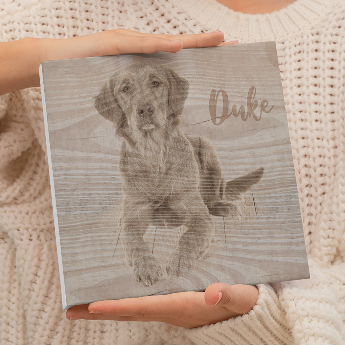 'Wood' custom pet portrait