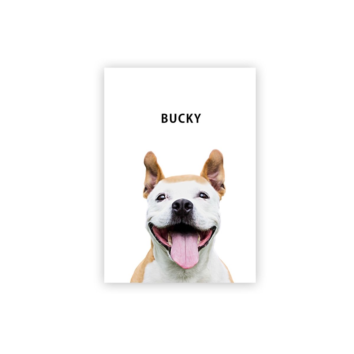 Modern Custom Pet Portrait - FlowerPup