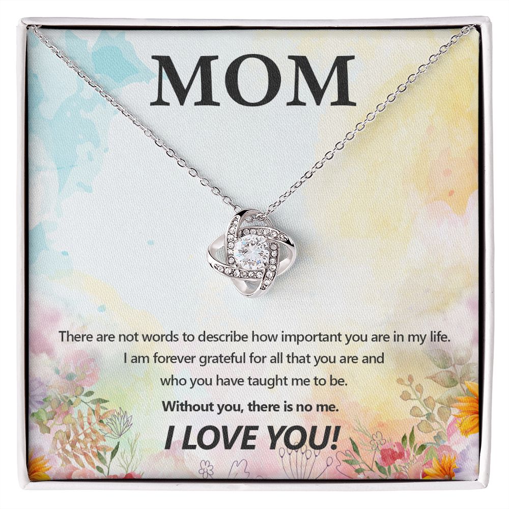 Not Enough Words - Love Knot Necklace For Mom - FlowerPup