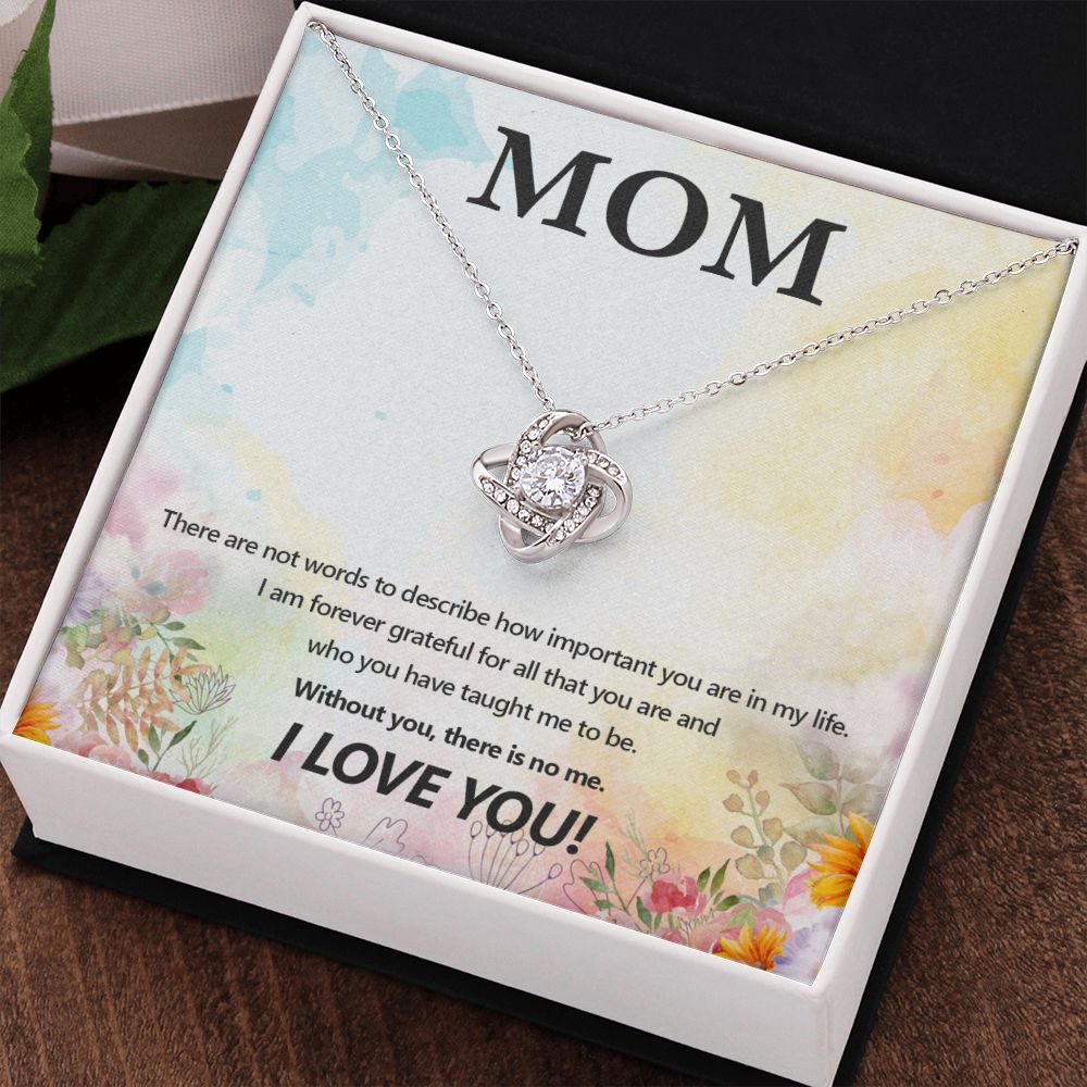 Not Enough Words - Love Knot Necklace For Mom - FlowerPup