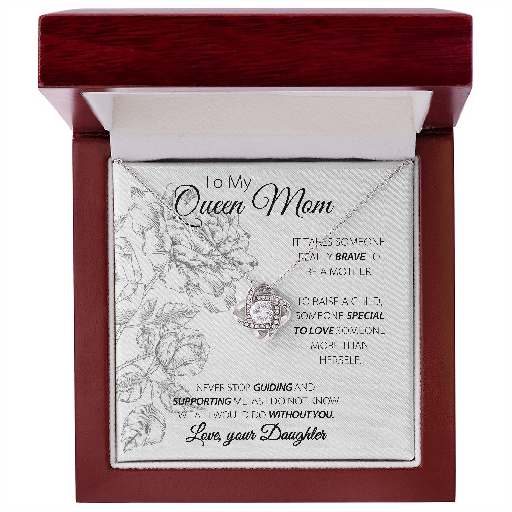 Rose Queen Mom - Love Knot Necklace - FlowerPup