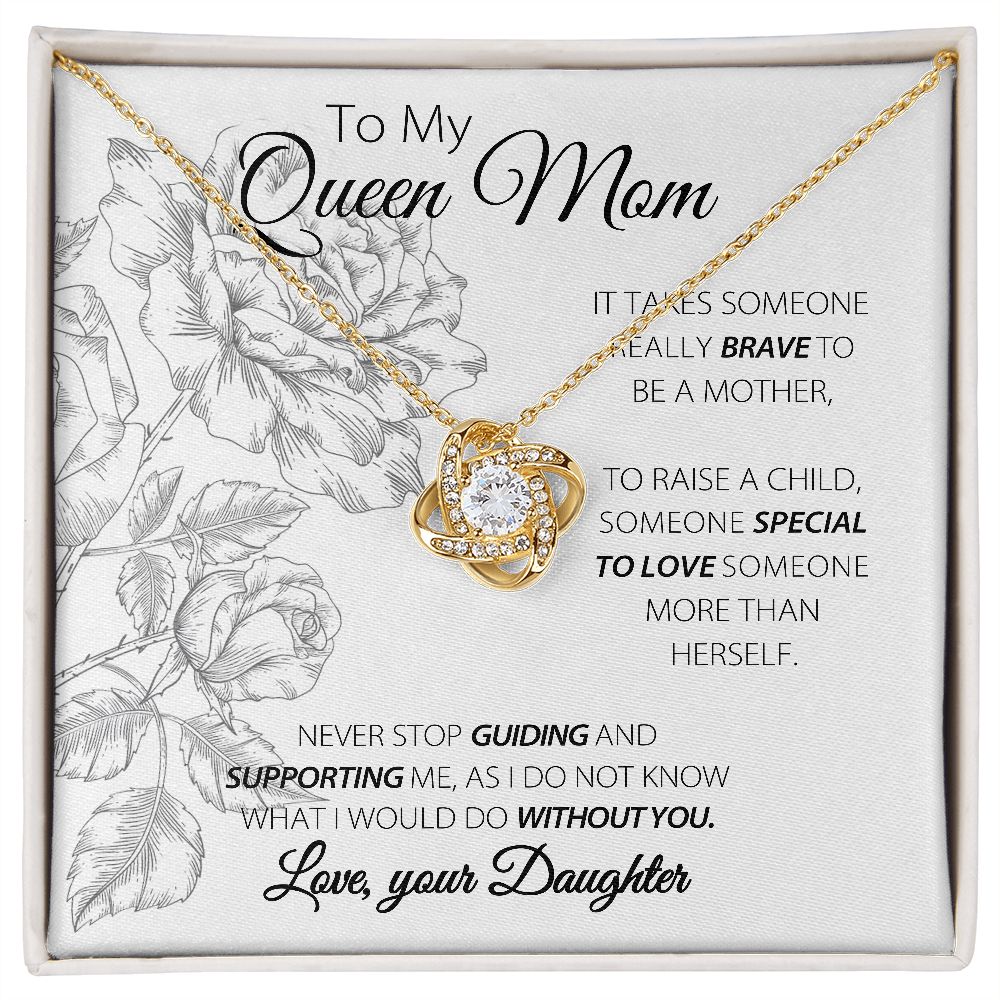 Rose Queen Mom - Love Knot Necklace - FlowerPup