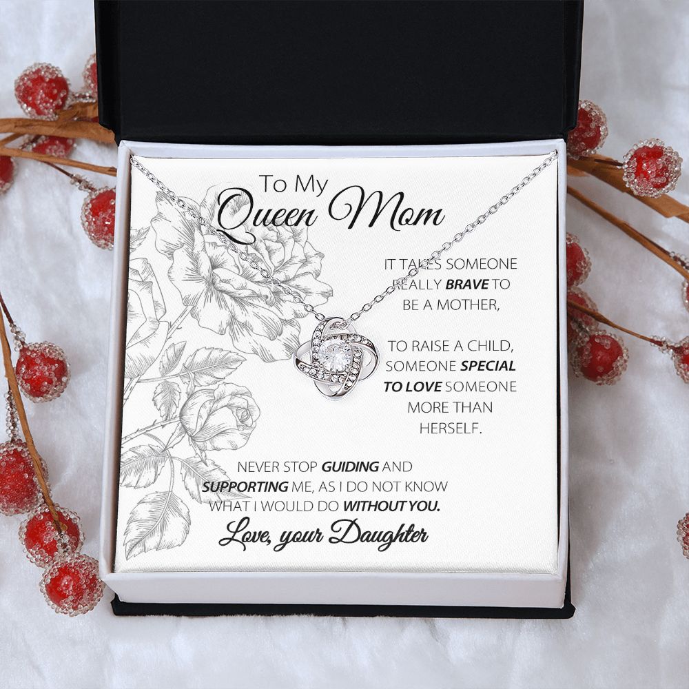 Rose Queen Mom - Love Knot Necklace - FlowerPup