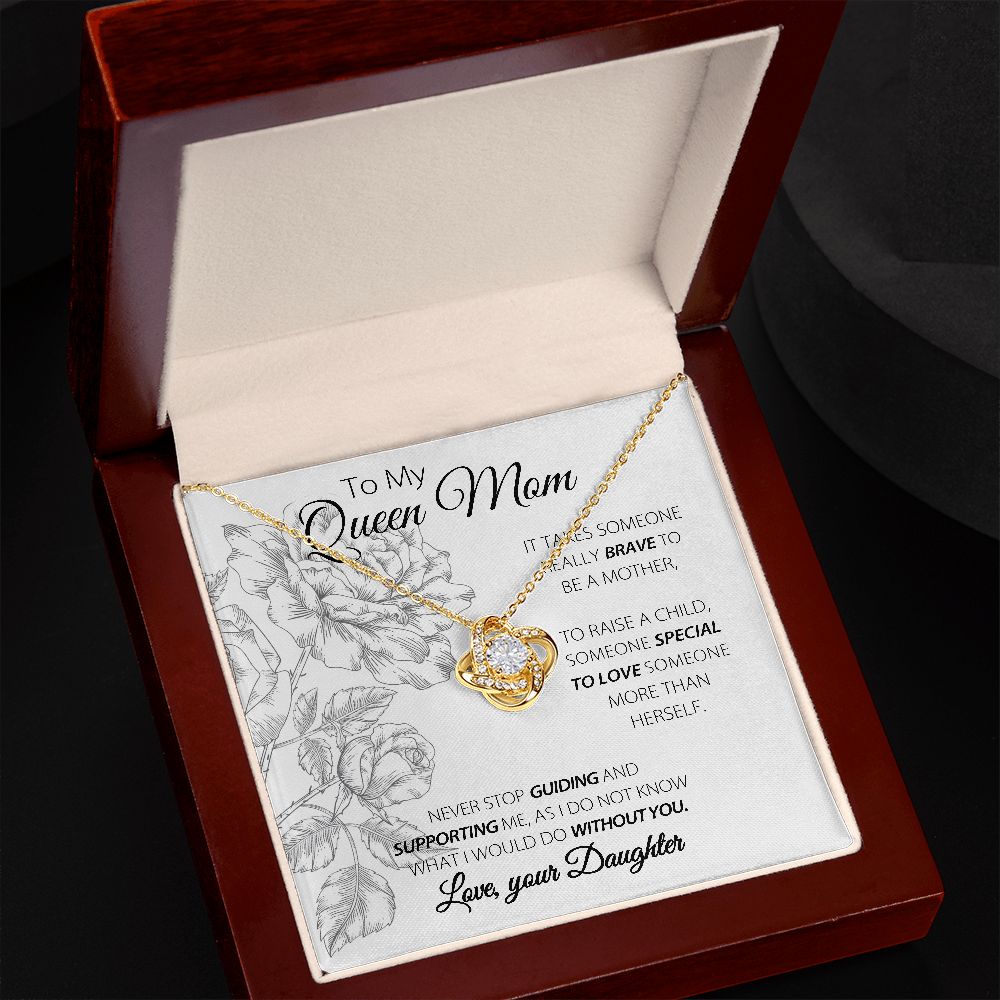 Rose Queen Mom - Love Knot Necklace - FlowerPup