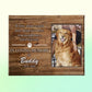Wood style Pet memorial gift with picture and customizable name and date - FlowerPup