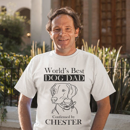 World's Best Dog Dad - Customized LineArt T-Shirt - FlowerPup